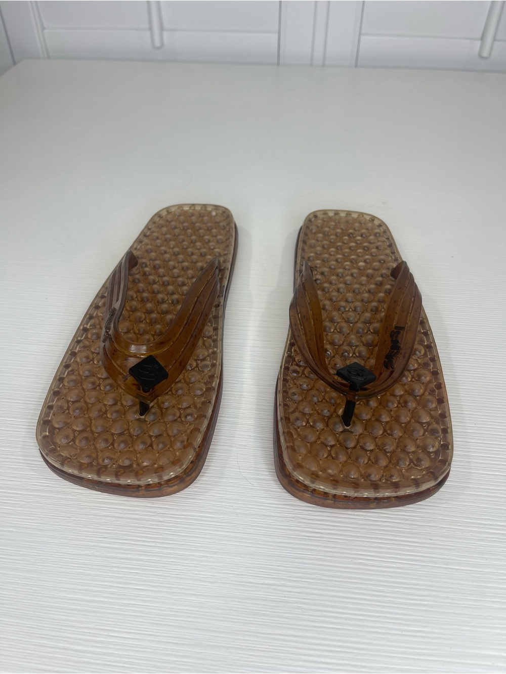 Sensi Tortoise Colorway Bump Jelly Flip Flop Sandals